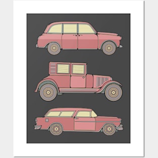 Red Vintage Cars Posters and Art